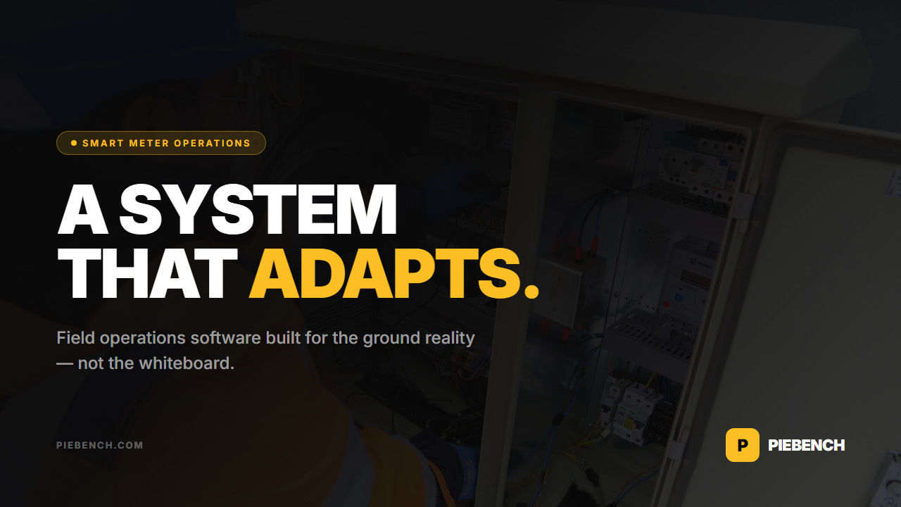 pieBench — A system that adapts. Field operations software for smart-meter rollouts.
