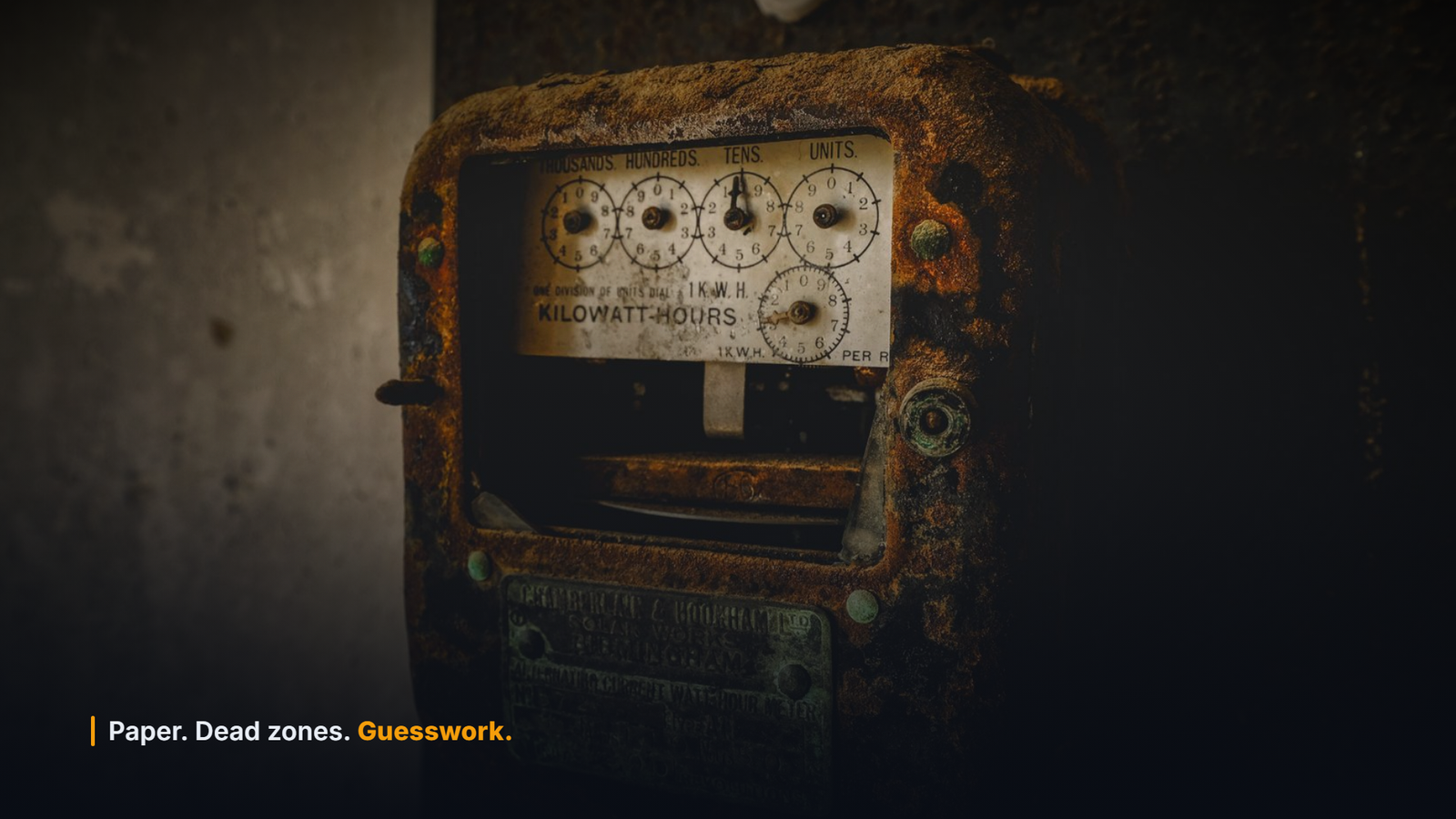 Old analog kilowatt-hour meter